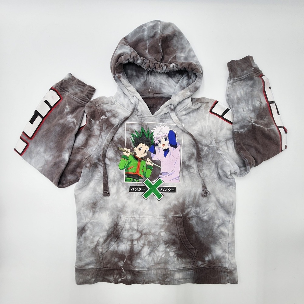 Hunter X Hot Topic Pullover Hoodie Size Small Gray Tie Dye